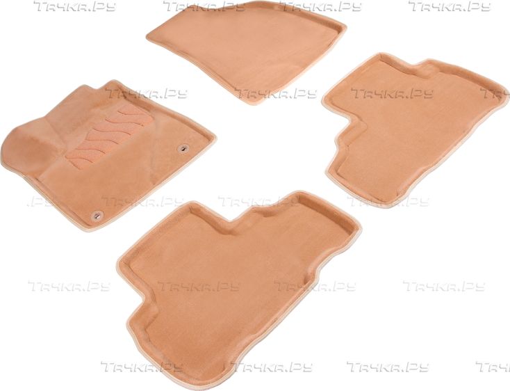 Коврики Seintex 3D ворсовые для салона Toyota Highlander III 2013-2019 Бежевые. Артикул 87229