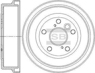 Тормозной барабан Sangsin Hi-Q. Артикул SD4685