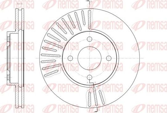 Тормозной диск Remsa передний для Nissan Note II 2013-2026. Артикул 61467.10