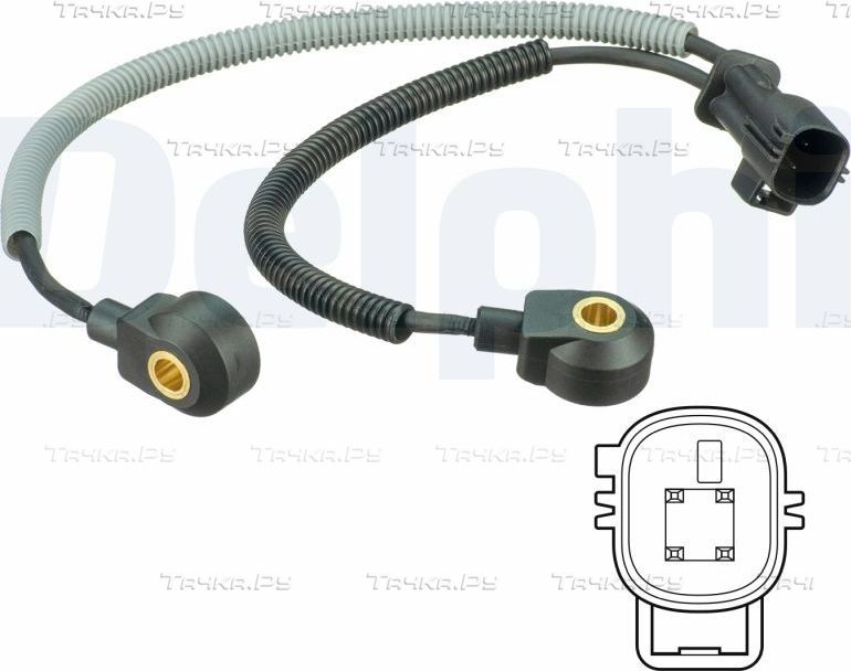 Датчик детонации Delphi для Volvo S80 II 2006-2016. Артикул AS10239