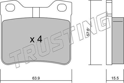 Тормозные колодки Trusting. Артикул 199.1