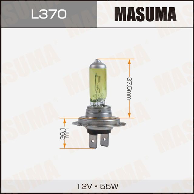 Галоген. лампа MASUMA H7 12V 55W PX26d YELLOW. Артикул L370