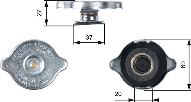 КРЫШКА ДЛЯ РАДИАТОРА Gates. Артикул RC217