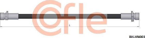 Тормозной шланг Cofle задний правый для Honda Jazz I 2002-2008. Артикул 92.BH.HN003