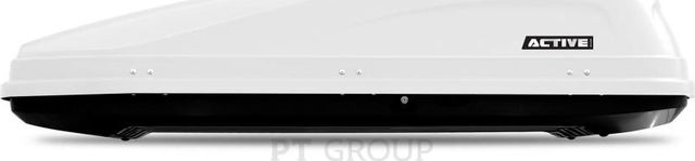 Автомобильный бокс PT Group ACTIVE M аэродинамический белый (450 л, 187х88х44 см). Артикул 00002519