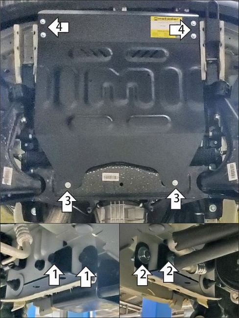 Защита Мотодор для картера и радиатора Sollers Atlant 2022-2026. Артикул 78701