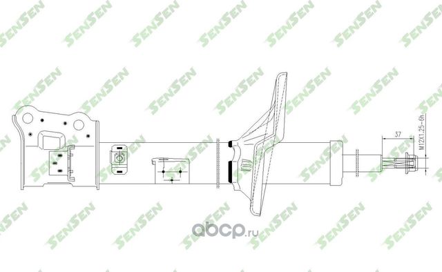 АМОРТИЗАТОР ГАЗОВЫЙ, ЗАДНИЙ ПРАВЫЙ HYUNDAI ELANTRA 1.6/1.8/2.0/2.0CRDI (Sensen). Артикул 42140840