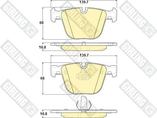 Тормозные колодки Girling. Артикул 6115022