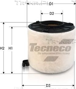 Воздушный фильтр Tecneco Filters для Audi A4 allroad V (B9) 2016-2026. Артикул AR2247S