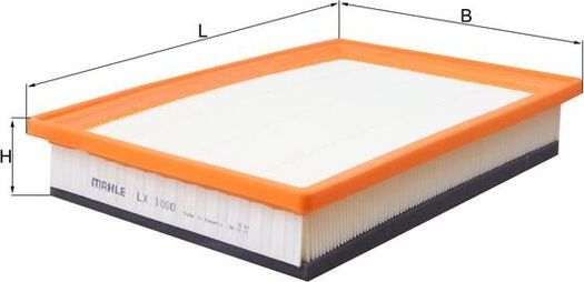 Воздушный фильтр Mahle-Knecht. Артикул LX 1000