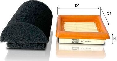 Воздушный фильтр Tecneco Filters. Артикул AR1760PM