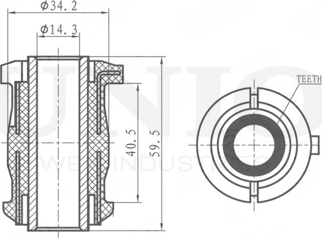 Сайлентблок рычага подвески (Unio). Артикул RMP-20419