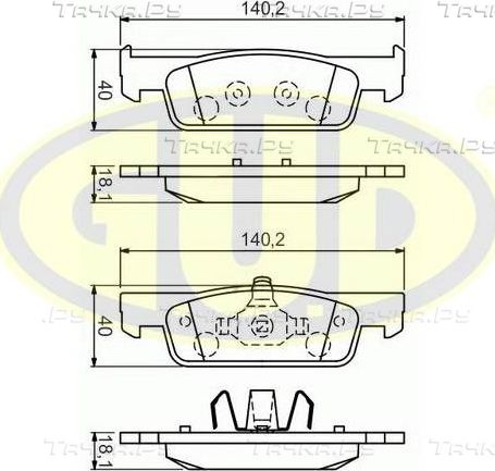 Тормозные колодки G.U.D.. Артикул GBP880126