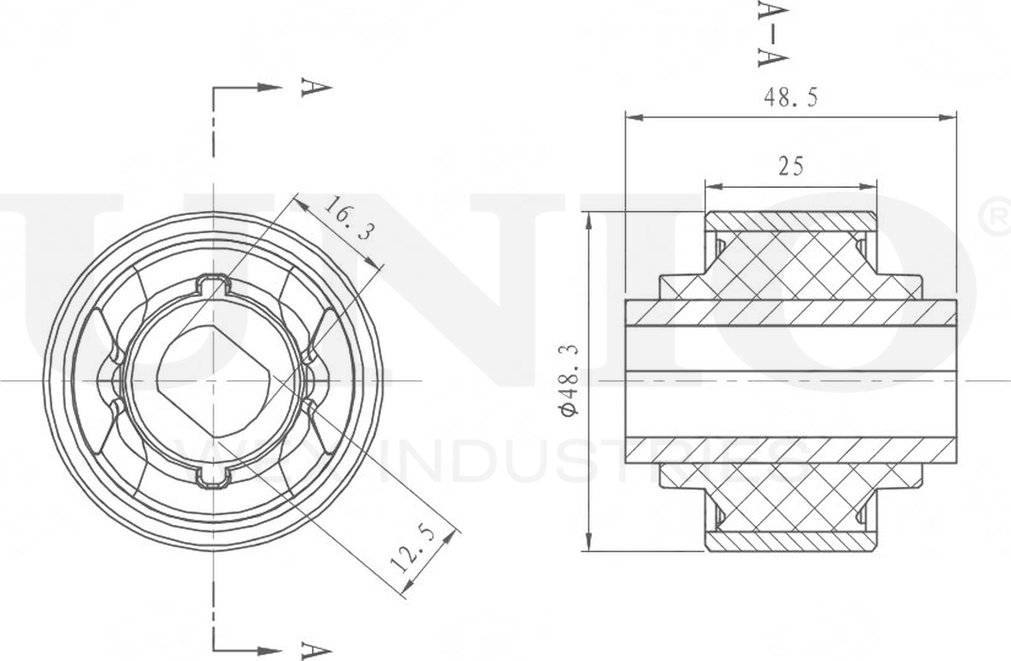 Сайлентблок рычага подвески (Unio). Артикул RMP-20342