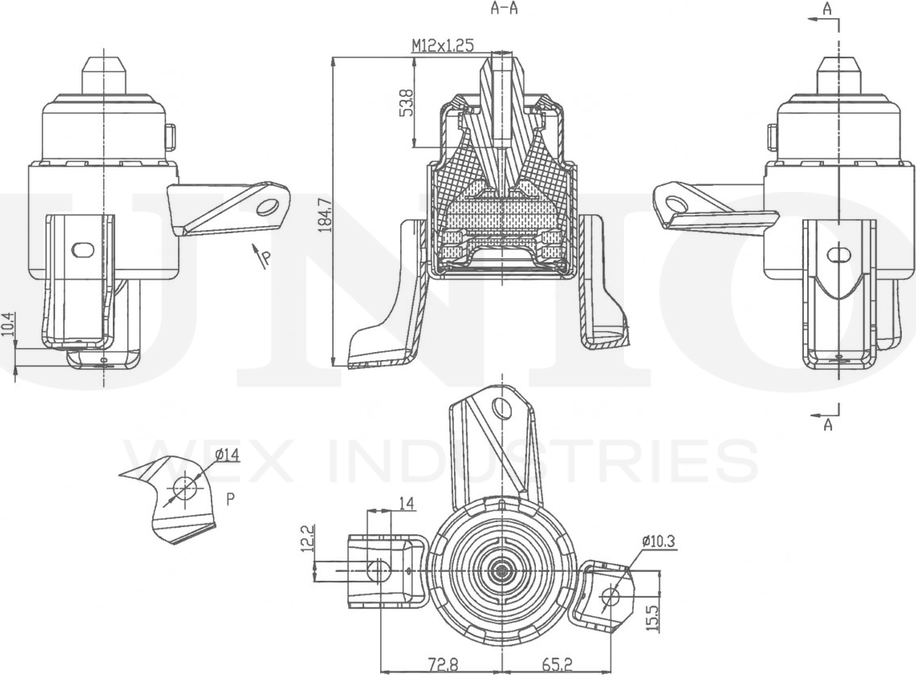 Опора двигателя (Unio). Артикул RMP-15075