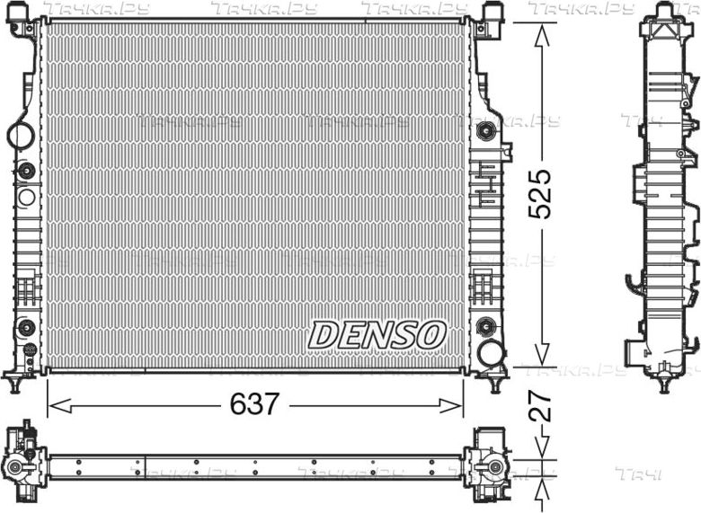 Радиатор охлаждения двигателя Denso. Артикул DRM44036
