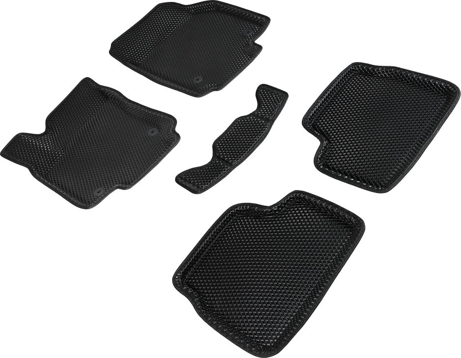 Коврики Seintex 3D EVA ромб для салона Opel Astra H седан 2004-2015 ЧЕРНЫЕ. Артикул 95330