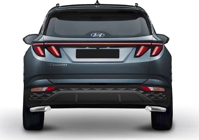 Защита Rival заднего бампера d57 уголки для Hyundai Tucson IV 2021-2026. Артикул R.2314.002