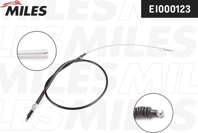 Трос ручника (тросик ручного тормоза) Miles задний правый/левый для Volkswagen Vento 1991-1997. Артикул EI000123