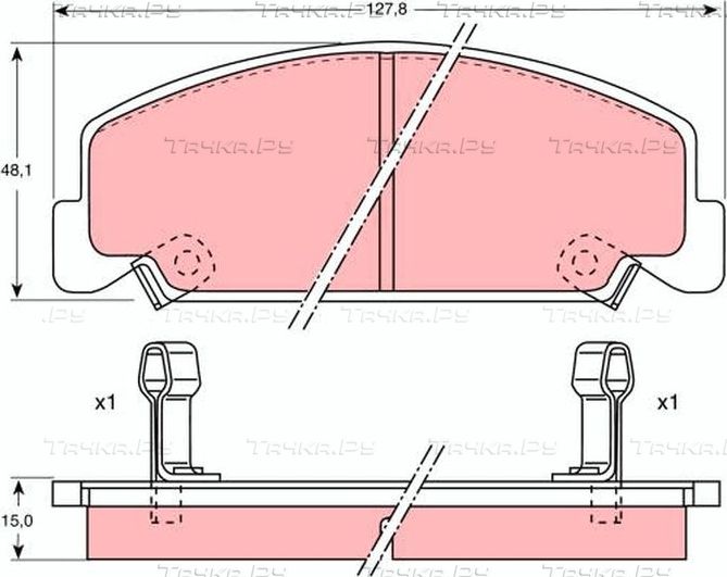 Тормозные колодки TRW передние для Honda Accord III 1985-1985. Артикул GDB764