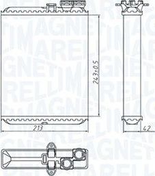 Радиатор отопителя (печки) Magneti Marelli для Volvo XC70 I 2000-2007. Артикул 350218427000