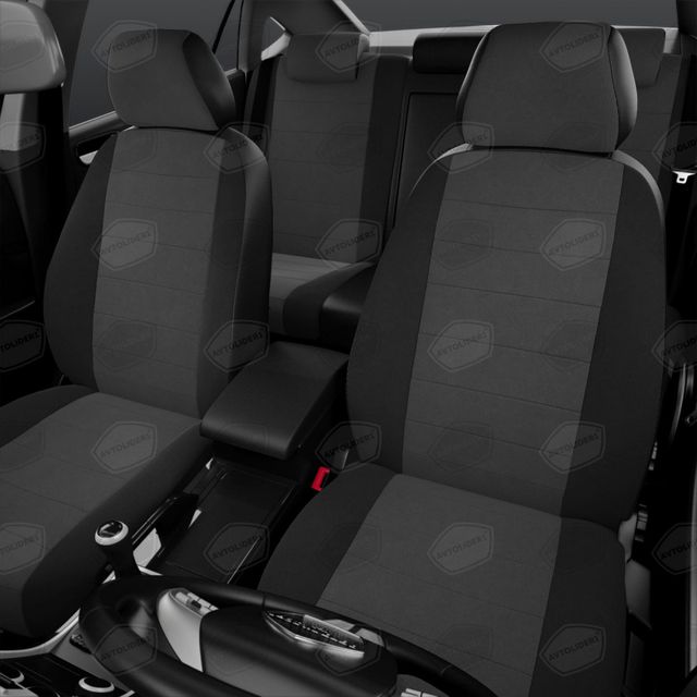 Универсальные чехлы Автолидер на сидения, цвет Черный/Серый. Артикул UJK31-0102