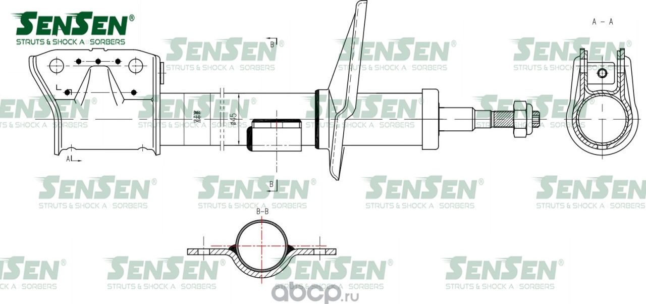 АМОРТИЗАТОР GAS R RENAULT DUSTER 4WD (Sensen). Артикул 42130686