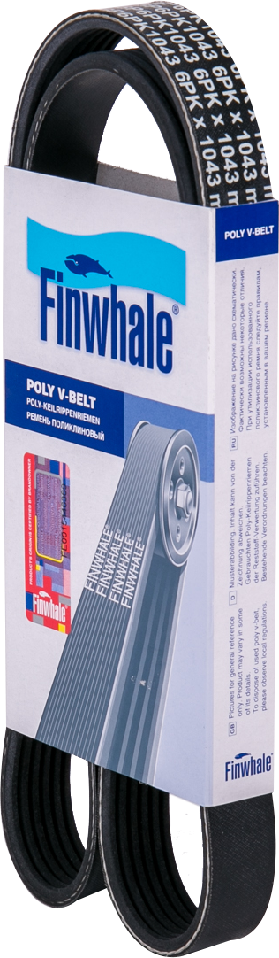 Приводной ремень поликлиновой Finwhale. Артикул BP6PK1043