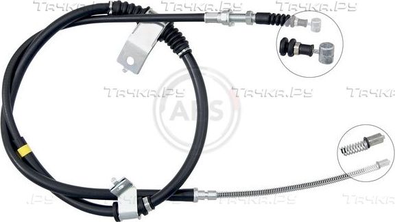 Трос ручника (тросик ручного тормоза) ABS. Артикул K17559