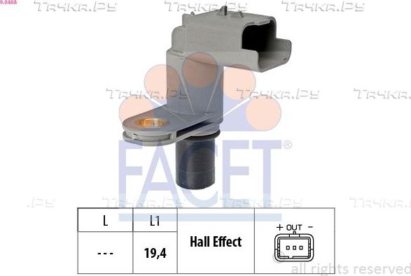 Датчик положения распредвала Facet Made in Italy - OE Equivalent для Peugeot 207 I 2006-2013. Артикул 9.0468