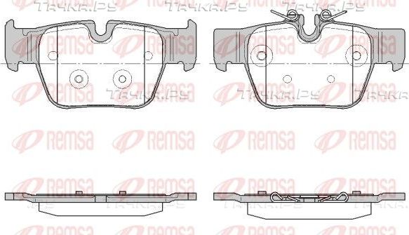Тормозные колодки Remsa задние для BMW 2 F44 2019-2026. Артикул 1868.00