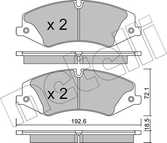 Тормозные колодки Metelli. Артикул 22-0836-0
