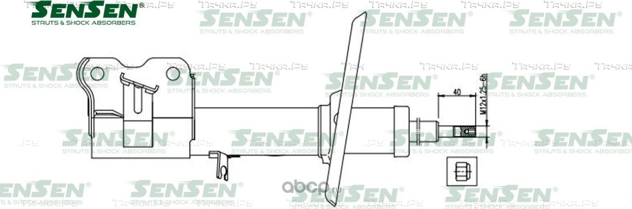 АМОРТ. ПЕРЕД. ПРАВ. ГАЗ NISSAN MURANO (Sensen). Артикул 42141691