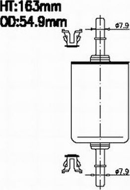 Топливный фильтр JS Asakashi для Chevrolet Niva I 2002-2021. Артикул FS618J