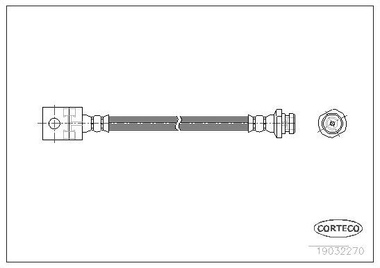 Тормозной шланг Corteco. Артикул 19032270