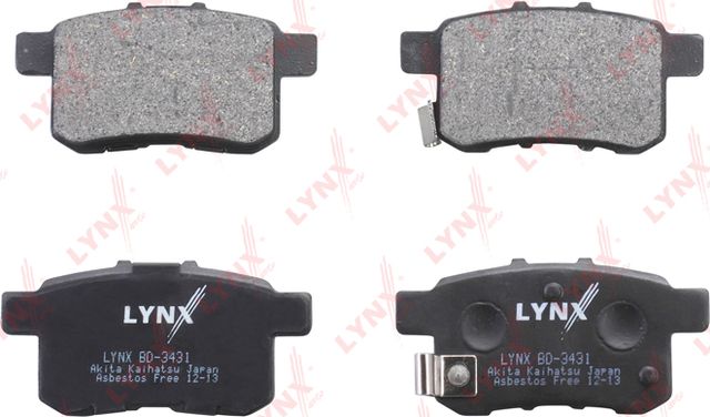 Тормозные колодки LYNXauto задние для BYD F6 2008-2014. Артикул BD-3431
