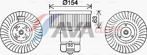 Вентилятор, мотор печки (отопителя) салона AVA для BMW 3 IV (E46) 1998-2005. Артикул BW8570
