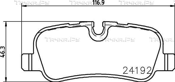 Тормозные колодки Mintex задние для Land Rover Discovery IV 2009-2016. Артикул MDB2713