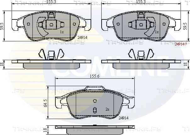 Тормозные колодки Comline Comline. Артикул CBP01677