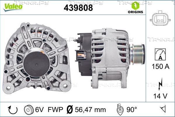 Генератор Valeo Origins New для Renault Megane IV 2010-2026. Артикул 439808