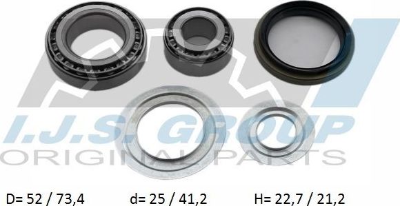 Ступичный подшипник (комплект) IJS Group. Артикул 10-1204