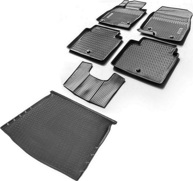 Комплект ковриков Rival для салона и багажника Mazda 6 GJ седан 2012-2018 2018-2026. Артикул K13802001-3