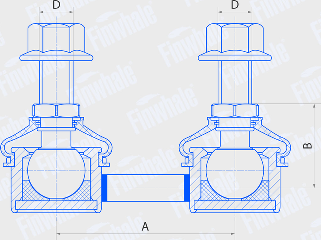 Стойка (тяга) стабилизатора Finwhale. Артикул SL627
