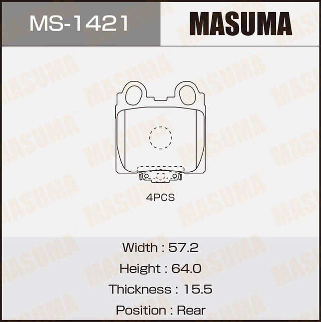 Тормозные колодки Masuma. Артикул MS-1421