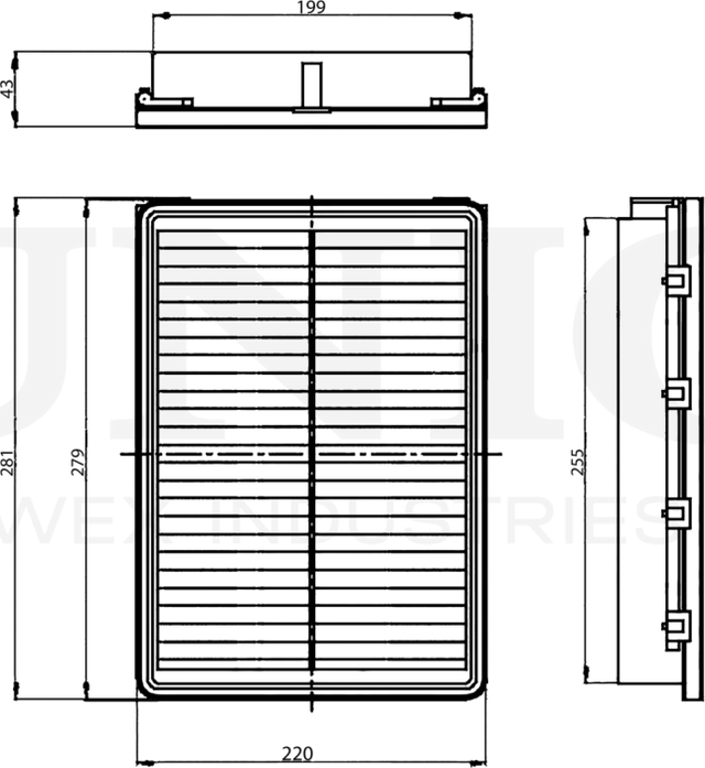 Фильтр воздушный (Unio). Артикул FLT-10085