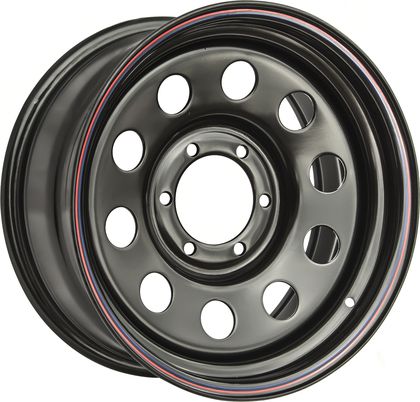 Колёсный диск OFF-ROAD Wheels усиленный стальной черный 6x114,3 8xR16 d66 ET0 для Nissan Navara D40 2,5TD 2004-2016. Артикул 1680-61466BL-0