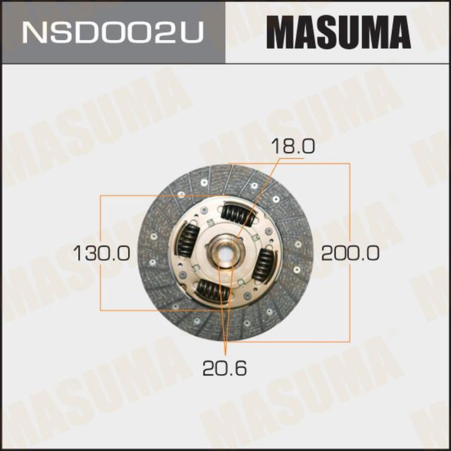 Диск сцепления Masuma для Nissan Almera N16 2000-2006. Артикул NSD002U