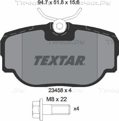 Тормозные колодки Textar. Артикул 2345801