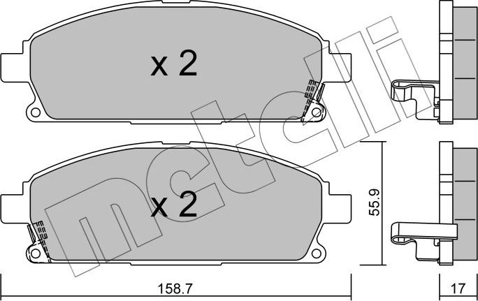 Тормозные колодки Metelli. Артикул 22-0406-1
