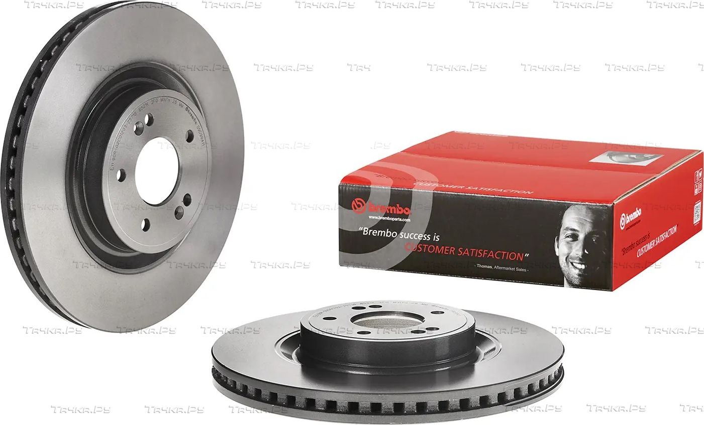 Тормозной диск Brembo PRIME LINE - UV Coated передний для Kia Stinger I 2017-2026. Артикул 09.D994.11